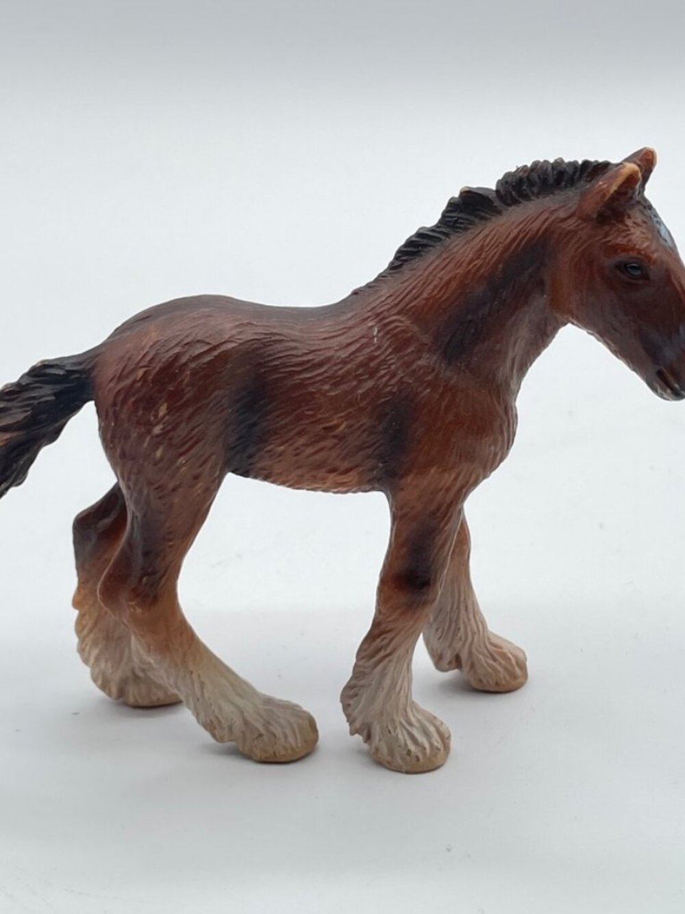 Schleich CLYDESDALE FOAL Colt Brown Baby Horse Animal Figure 2002 Retired Toy